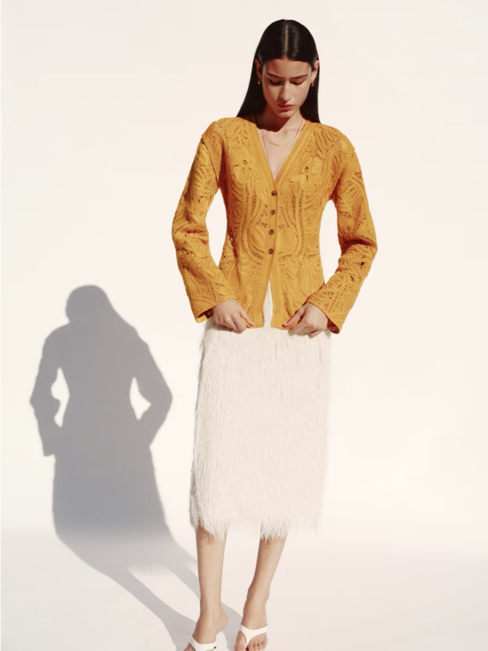 Crochet-look cardigan - Picture 2 of 8